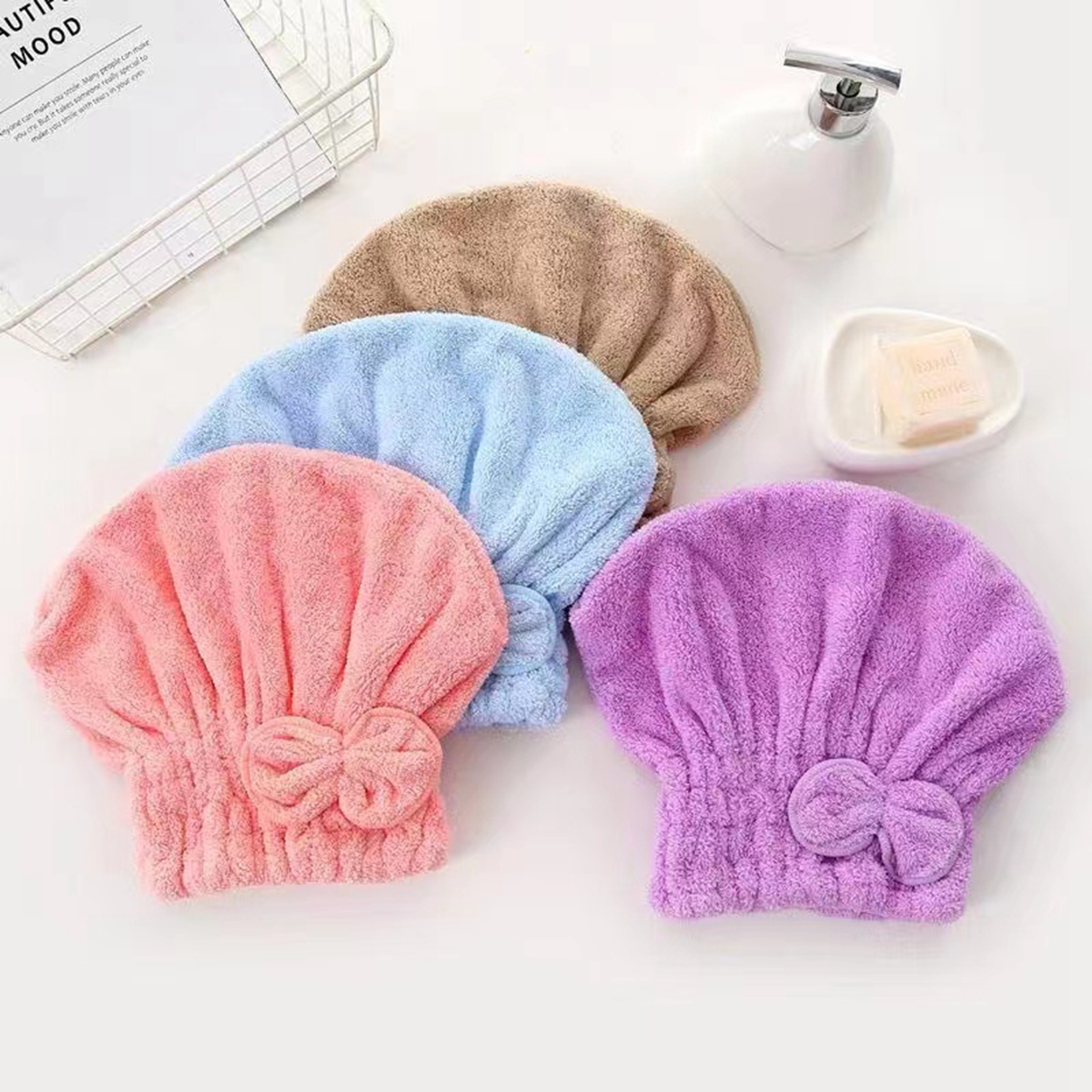Hair Spa Wellness - 1Pc Microfiber Hair Drying Towels Head
