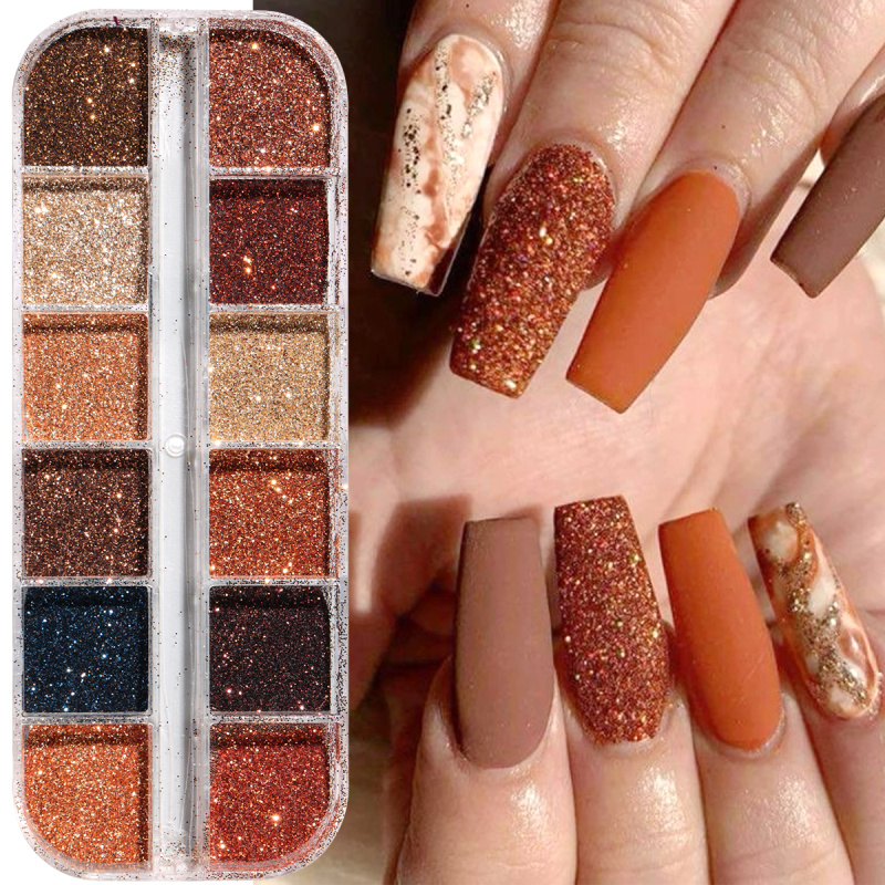 Shiny Coffee Brown Nail Glitte - огляд і ціна Sugar Scrub Coffee