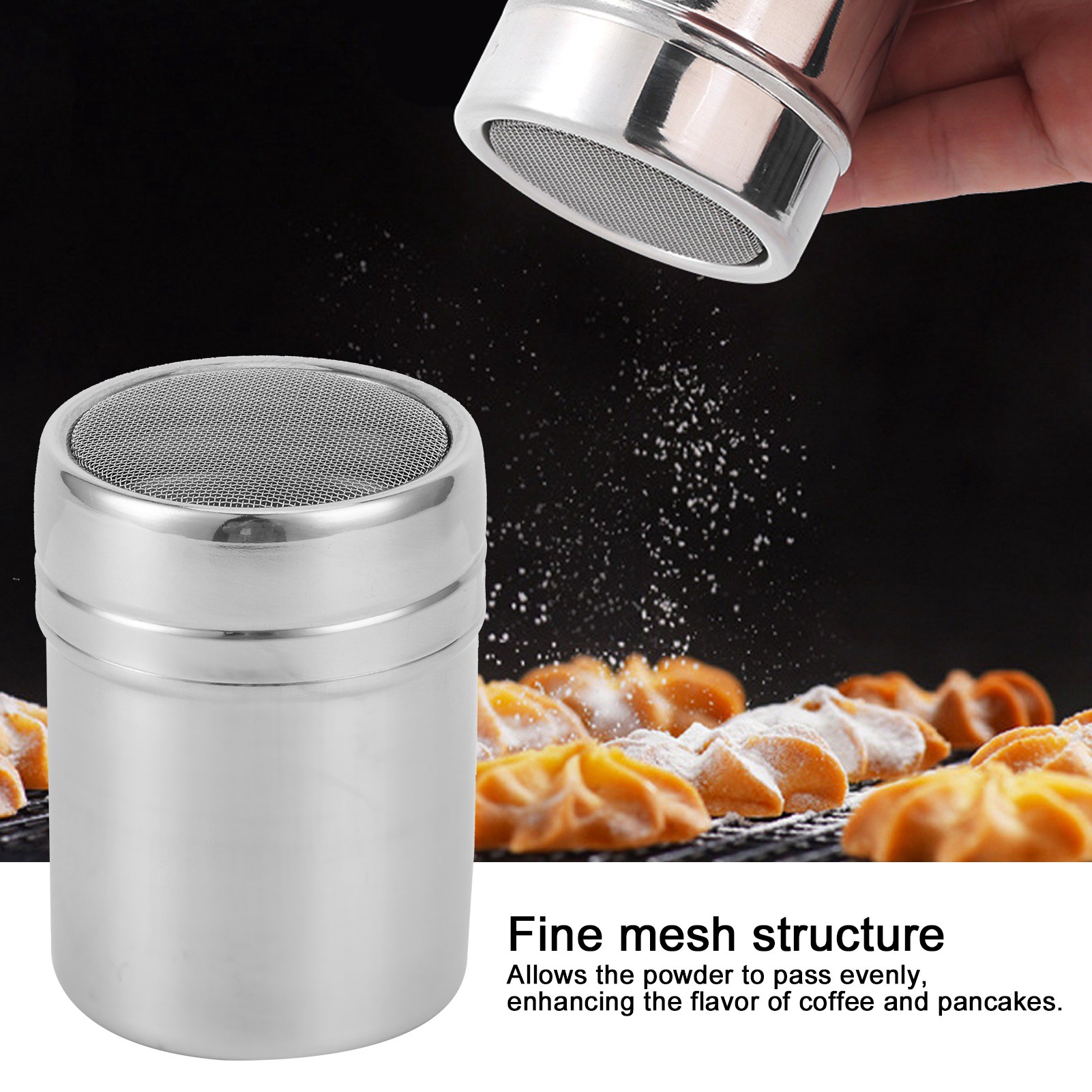 Fine Mesh Powder Shaker Stainl - огляд і ціна Sugar Scrub Coffee